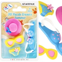 Ilustracja Starpak Gumka Do Mazania 3D Puzzle Summer 4szt 505325