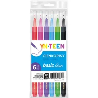 Ilustracja produktu Interdruk Cienkopisy Basic Line Yn Teen 6 kolorów 296177