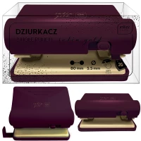 Ilustracja Interdruk Dziurkacz Satin Gold Bordowy 314932