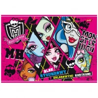 Ilustracja produktu Unipap Blok Rysunkowy z Kolorowymi Kartkami A4 16 Kartek Monster High 250477