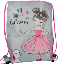 Ilustracja produktu Starpak Worek Szkolny na Obuwie Szaro-Rożowa Ballerina 486121