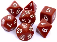 Ilustracja produktu Komplet kości REBEL RPG - Matowe - Brązowe