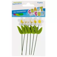 Ilustracja produktu Craft With Fun Ozdoba Dekoracyjna Kwiaty Filcowe 6 szt 555442