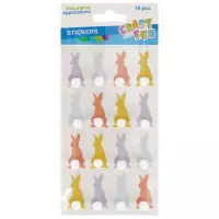 Ilustracja produktu Craft With Fun Ozdoba Dekoracyjna Naklejki Królik z Pomponem 553721
