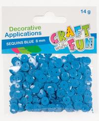 Ilustracja produktu Craft With Fun Cekiny Łamane Okrągłe Pastelowe Niebieskie 290117
