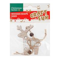Ilustracja Craft With Fun Ozdoba Dekoracyjna Renifer Drewniany Zawieszka Bombka 438596