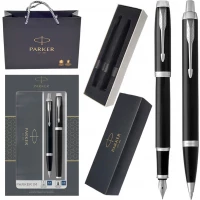 Ilustracja produktu Parker Zestaw Pióro Długopis IM Black CT 2093215 + Torebka Gratis