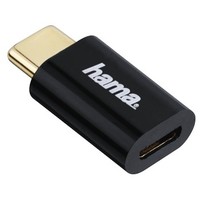 Ilustracja produktu Hama Adapter do Kart Micro-USB do Gniazdka USB Type-C, Czarny