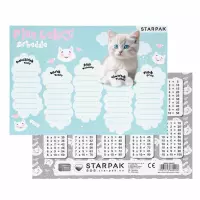 Ilustracja produktu Starpak Plan Lekcji z Tabliczką Mnożenia A5 Cuties Kotki 560057