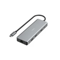 Ilustracja Hama HUB MULTIPORT USB-C, 9 PORTÓW, 4x USB-A, 2x USB-C, 2x HDMI, LAN