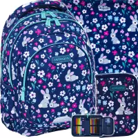 Ilustracja produktu AstraBag Zestaw Szkolny Baby Bunny 3el. Plecak 502025008 + Worek 507025004 + Piórnik 503025008