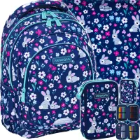Ilustracja produktu AstraBag Zestaw Szkolny Baby Bunny 3el. Plecak 502025008 + Worek 507025004 + Piórnik 503025009