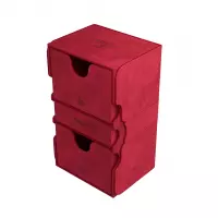 Ilustracja produktu Gamegenic: Stronghold 200+ XL Convertible - Ekskluzywne Pudełko na Karty - Red