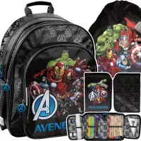 Ilustracja produktu Paso Zestaw Szkolny 3el. Avengers Plecak AV25LL-090 + Piórnik AV25LL-P001 + Worek AV25LL-712