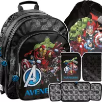 Ilustracja produktu Paso Zestaw Szkolny 3el. Avengers Plecak AV25LL-090 + Piórnik AV25LL-P001BW + Worek AV25LL-712