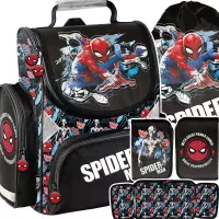 Ilustracja produktu Paso Zestaw Szkolny 3el. Spider Man Black Tornister SP25WW-525 + Piórnik SP25WW-P001BW + Worek SP25WW-712
