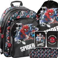 Ilustracja produktu Paso Zestaw Szkolny 3el. Spider Man Black Plecak SP25WW-090 + Piórnik SP25WW-P001BW + Worek SP25WW-712