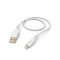 Ilustracja Hama Kabel Ładujący DATA "FLEXIBLE", USB-A - LIGHTNING 1,5 m Silikon Biały