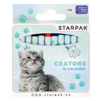 Ilustracja produktu Starpak Kredki Woskowe 12 Kolorów Kitty 532169