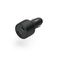 Ilustracja produktu Hama Ładowarka Samochodowa 32W PD/QC (1X USB-C, 1X USB-A) Czarna