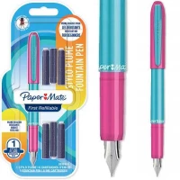 Ilustracja produktu Paper Mate Pióro Wieczne My 1st Refillable 6 Naboi RÓŻOWE 821206