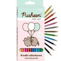 Ilustracja produktu Bambino Kredki Ołówkowe Trójkątne Pusheen 12 Kolorów 657979