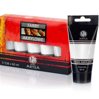 Ilustracja Astra Artea Farby Akrylowe 5 Tub 60ml Perłowy 309115003
