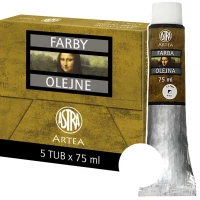 Ilustracja produktu Astra Artea Farby Olejne 5 Tub 75ml Biel Cynkowa 83410943