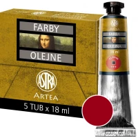 Ilustracja produktu Astra Artea Farby Olejne 5 Tub 18ml Kadmium Czerwony Ciemny 83410973