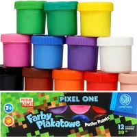Ilustracja produktu Astra Piksele Farby Plakatowe 12 Kolorów 20ml 301221006