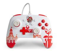 Ilustracja produktu PowerA SWITCH Pad Przewodowy Mario Red & White