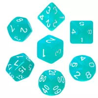 Ilustracja produktu Komplet kości REBEL RPG - Kamienie Księżycowe - Turkus