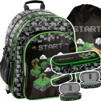 Ilustracja produktu Paso Zestaw Szkolny 3el. Start Game Plecak PP24ST-090 + Piórnik PP24ST-013 + Worek PP24ST-712