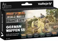 Ilustracja produktu Vallejo: 70.207 - Model Color - WWII German Waffen SS (6 x 18 ml)
