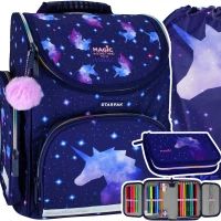 Ilustracja produktu Starpak Zestaw Szkolny 3el. Unicorn Galaxy Tornister 492603 + Piórnik 491049 + Worek 486107