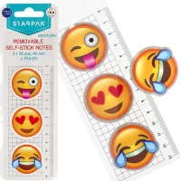 Ilustracja STARPAK Zakładka Indeksująca 40mm 3x20szt Emoticon Plus Linijka 13cm 472875