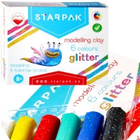 Ilustracja produktu STARPAK Modelina 6 Kolorów Brokat 472926