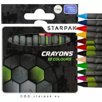 Ilustracja produktu Starpak Kredki Woskowe 12 kolorów Football 274534