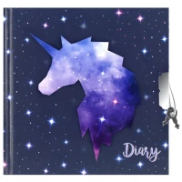 Ilustracja Starpak Pamiętnik Zamykany na Kłódkę Unicorn Galaxy 495200