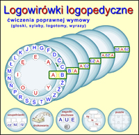 Ilustracja Logowirówki logopedyczne - ćwiczenia poprawnej wymowy (głoski, sylaby, logotomy, wyrazy)