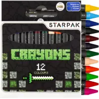 Ilustracja produktu Starpak Kredki Woskowe 12 Kolorów Pixel Game 484792