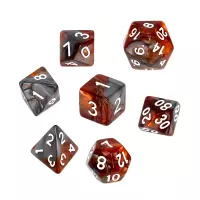 Ilustracja produktu Komplet kości REBEL RPG - Dwukolorowe - Brązowo-szare