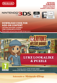 Ilustracja LAYTON’S MYSTERY JOURNEY: Katrielle and the Millionaires’ Conspiracy - Luke Lookalike & Puzzle (3DS DIGITAL) (Nintendo Store)