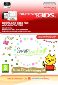 Ilustracja produktu Swapdoodle - Bronze Glitter & Stationery (3DS) DIGITAL (Nintendo Store)