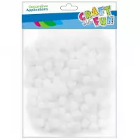 Ilustracja produktu Craft With Fun Ozdoba Dekoracyjna Białe Pompony 463921