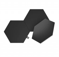 Ilustracja produktu Nanoleaf Shapes Hexagons Expansion Pack - dodatkowe panele świetlne (3 panele świetlne) (black)