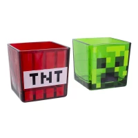 Ilustracja Zestaw Szklanek Minecraft Creeper oraz TNT