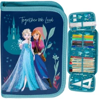 Ilustracja produktu Paso Piórnik Dwuklapkowy z Wyposażeniem Frozen Elsa i Anna DF22CF-001