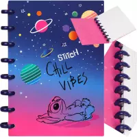 Ilustracja produktu Coolpack Kołozeszyt Stitch Black A5 100 Kartek Kratka Duży Ring wzór 2 91538PTR