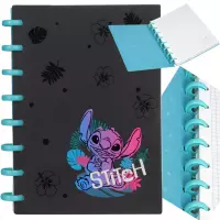 Ilustracja produktu Coolpack Kołozeszyt Stitch Black A5 100 Kartek Kratka Duży Ring wzór 3 91545PTR